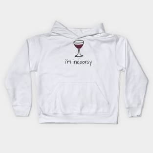 Wine Indoorsy Kids Hoodie